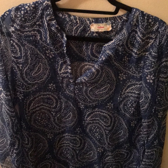 Tops - NWOT PAISLEY SWIMSUIT sheer blouse
